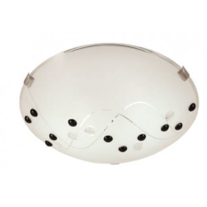 Bright Star Lighting CF330 S CHR Small Metal Base with Patterned Frosted Glass and Chrome Clips
