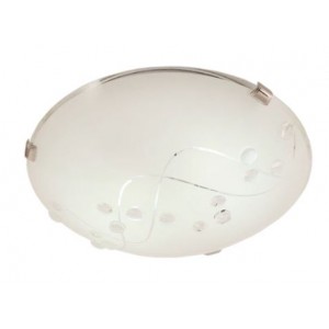 Bright Star Lighting CF328 S CHR Small Metal Base with Patterned Frosted Glass and Chrome Clips