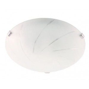Bright Star Lighting CF327 SMALL Metal Base with Patterned Frosted Glass and Chrome Clips