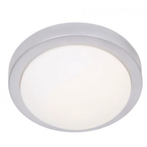 Bright Star Lighting CF3008SM SILVER Small Silver Metal Base with White Glass