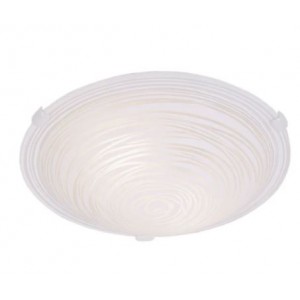 Bright Star Lighting CF1299 SMALL Patterned White Glass Fitting with White Clips