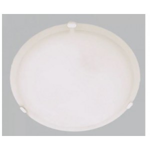 Bright Star Lighting CF12009 SMALL WHITE Metal Base with Alabaster Glass and White Clips