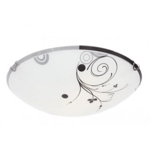 Bright Star Lighting CF637 SMALL Frosted Patterned Glass Fitting with Chrome Clips