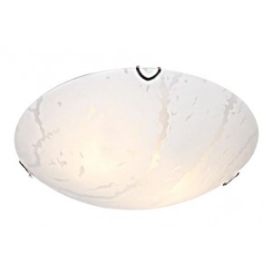 Bright Star Lighting CF495 SMALL Metal Base Fitting with Patterned Glass and Polished Chrome Clips