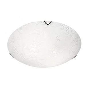 Bright Star Lighting CF494 SMALL Metal Base Fitting with Patterned Glass and Polished Chrome Clips