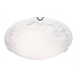 Bright Star Lighting CF493 SMALL Metal Base Fitting with Patterned Glass and Polished Chrome Clips