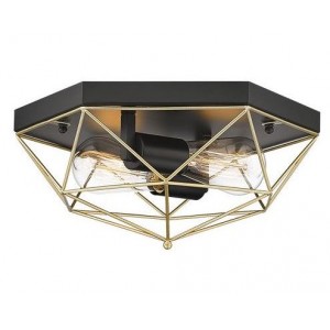 Brightstar Metal Ceiling Light Fitting - Black and Gold