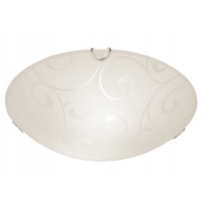 Bright Star Lighting CF3507 SMALL Patterned Glass Fitting with Polished Chrome Clips