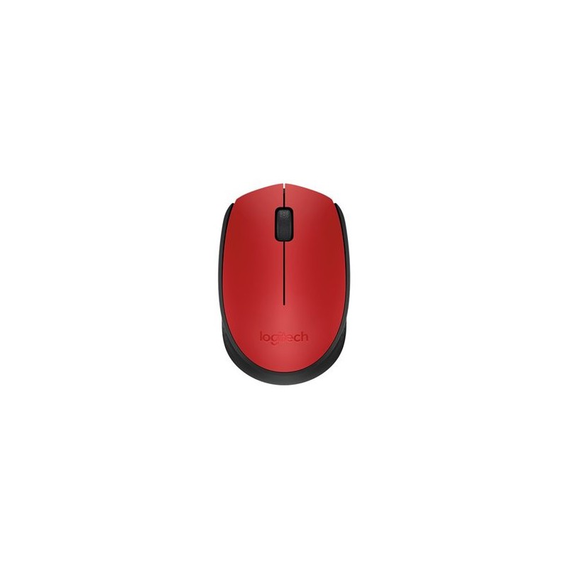 Logitech M171 910-004641, Wireless, 1000dpi, Nano USB, Black and Red Mouse