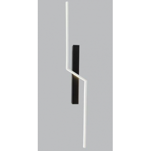 Brightstar WB410 Black/White Metal 14W LED Wall Light with Acrylic Diffuser
