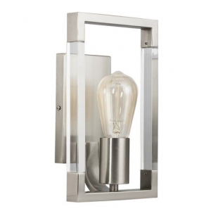 Brightstar WB396 SATIN Satin Chrome and Acrylic Wall Bracket Satin Nickel