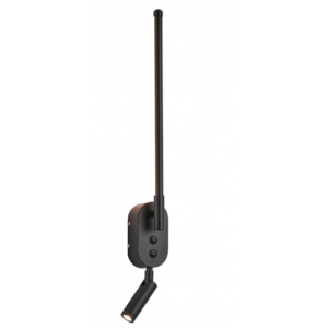Brightstar WB554 BLACK Aluminium and PMMA Linear Wall Light Rotatable Spotlight Arm