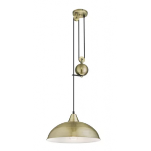 Brightstar PEN870 ANTIQUE Metal Pendant with White Inner