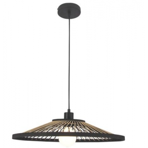 Brightstar PEN835 BLACK Metal and Bamboo Pendant