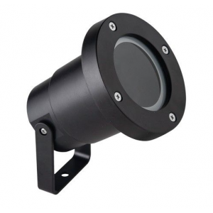 Brightstar GS015 Black Garden Spike Light with Elegant Clear Glass Cover