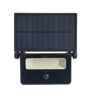 Brightstar FL080 BLACK 16W Solar LED Floodlight with Sensor - Black