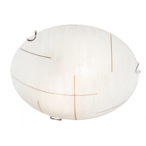 Bright Star Lighting CF3401S CHR Small Frosted Patterned Glass Fitting with Polished Chrome Clips