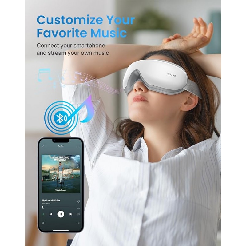 RENPHO Eyeris 1 Eye Massager - Eye Mask with Heater and Bluetooth