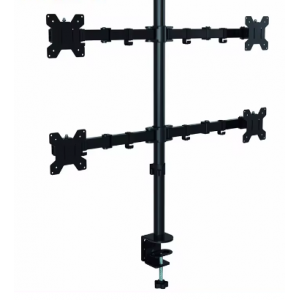 Quad Monitor Desktop Vesa Mount/Bracket - Provide 360° Rotation- 180° Swivel- and 45° Tilt