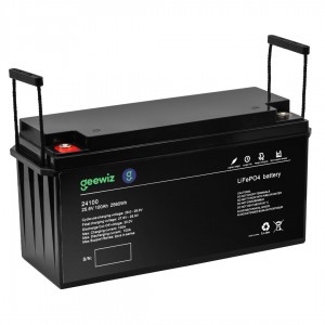 GeeWiz 24100 2.56kWh 24V 100Ah Lithium Ion LiFePO4 4000 Cycle Battery (FIRST LIFE CELLS) - 2 Year Unlimited Cycles Warranty - 4000 Cycles