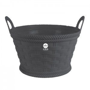 Sebor Trug Woven Basket - 44cm - Charcoal