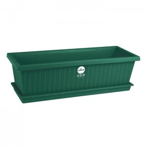 Sebor Window Box &amp; Saucer Set - 50cm - Green