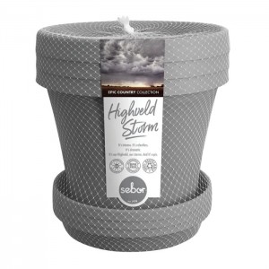 Sebor Super Pot &amp; Saucer St 30cm X3 Highveld Storm