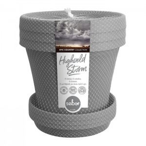 Sebor Super Pot &amp; Saucer Set 25cm Highveld Storm 3 Pack