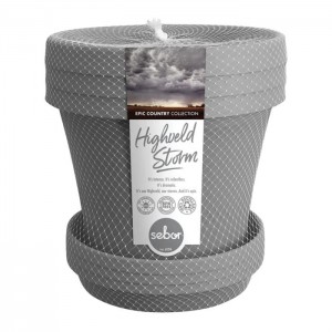 Sebor Super Pot &amp; Saucer Set 15cm Highveld Storm - 3pack