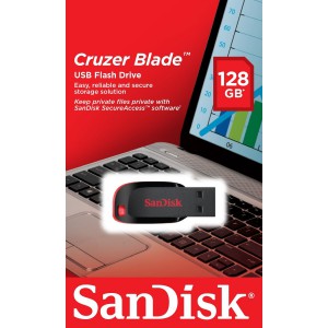 SanDisk SDCZ50-128G-B35 128 GB Cruzer Blade USB 2.0 Flash Drive - Black