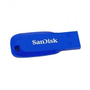 SanDisk SDCZ50C-016G-B35BE 16 GB Cruzer Blade USB Flash Drive - Electric Blue