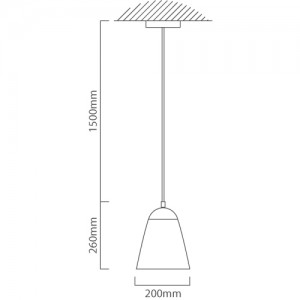 Pendant 200mm Gun Black