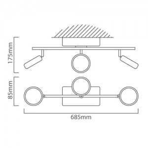 Disc...Cortaderas LED 1LT S/Light 120mm Black