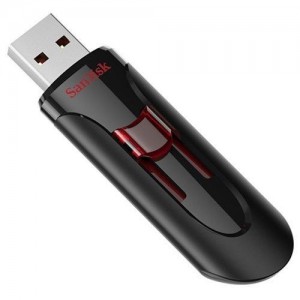 SanDisk Cruzer Glide SDCZ600-064G-G35 64GB USB 3.0 Pen Flash Drive Memory Drive-Black