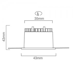 ***DISC***Ivela DixitRA11 Oscill Downlight LED 21w White 4000K