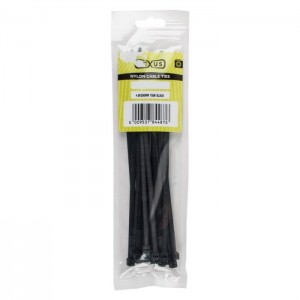 Nexus Cable Ties T30R 3.6mmx150mm – Black - 100 Pack