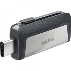 SanDisk SDDDC2-128G-G46 128GB Ultra Dual USB Flash Drive Type C-Black/Silver