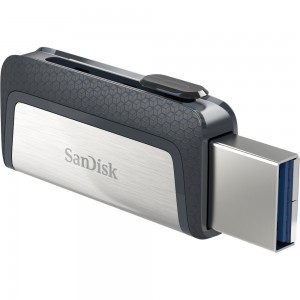 SanDisk SDDDC2-128G-G46 128GB Ultra Dual USB Flash Drive Type C-Black/Silver