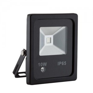 LED 10w Floodlight Black RGB &amp; Remote
