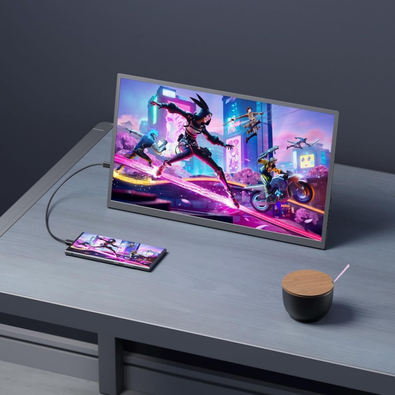Lasitu 18.5 Portable Monitor - 100Hz- 1080P FHD IPS- 100% sRGB