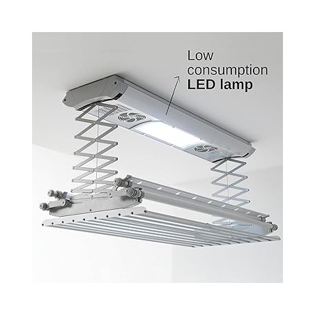 Smart Electric Drying Rack with Four Poles- Remote Control Lifting- LED ...