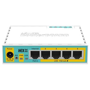 MikroTik hEX PoE Lite 5xFE 4xPoE Out ROS L4