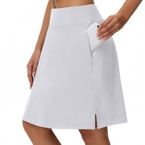 Women's 20-Inch Knee-Length Skorts- White