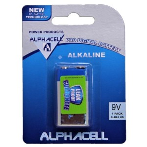 Alkaline VALUE 9v battery 1pc - CARDED