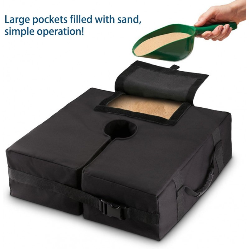 Heavy-Duty Umbrella Base Square Weight Bag with Sturdy Handle ...