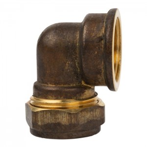 Compression Brass Elbow 90D CXFI 22mmx3/4 SABS