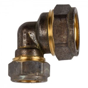 Compression Brass Elbow 90D CXC 22mmx15mm SABS