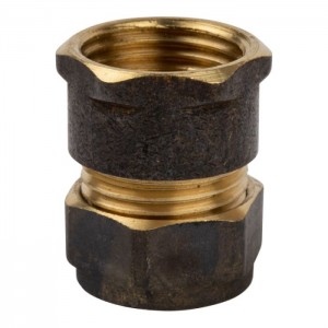 Compression Brass Coupler CXFI 15mmx1/2 SABS