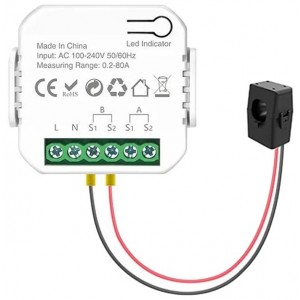 GeeWiz Tuya Energy Electricity Consumption Monitor - with 1x 80A sensor