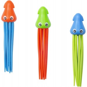 Squid Diving Pool Toy - Set of 3 for Kids - Fun Underwater Swimming Games